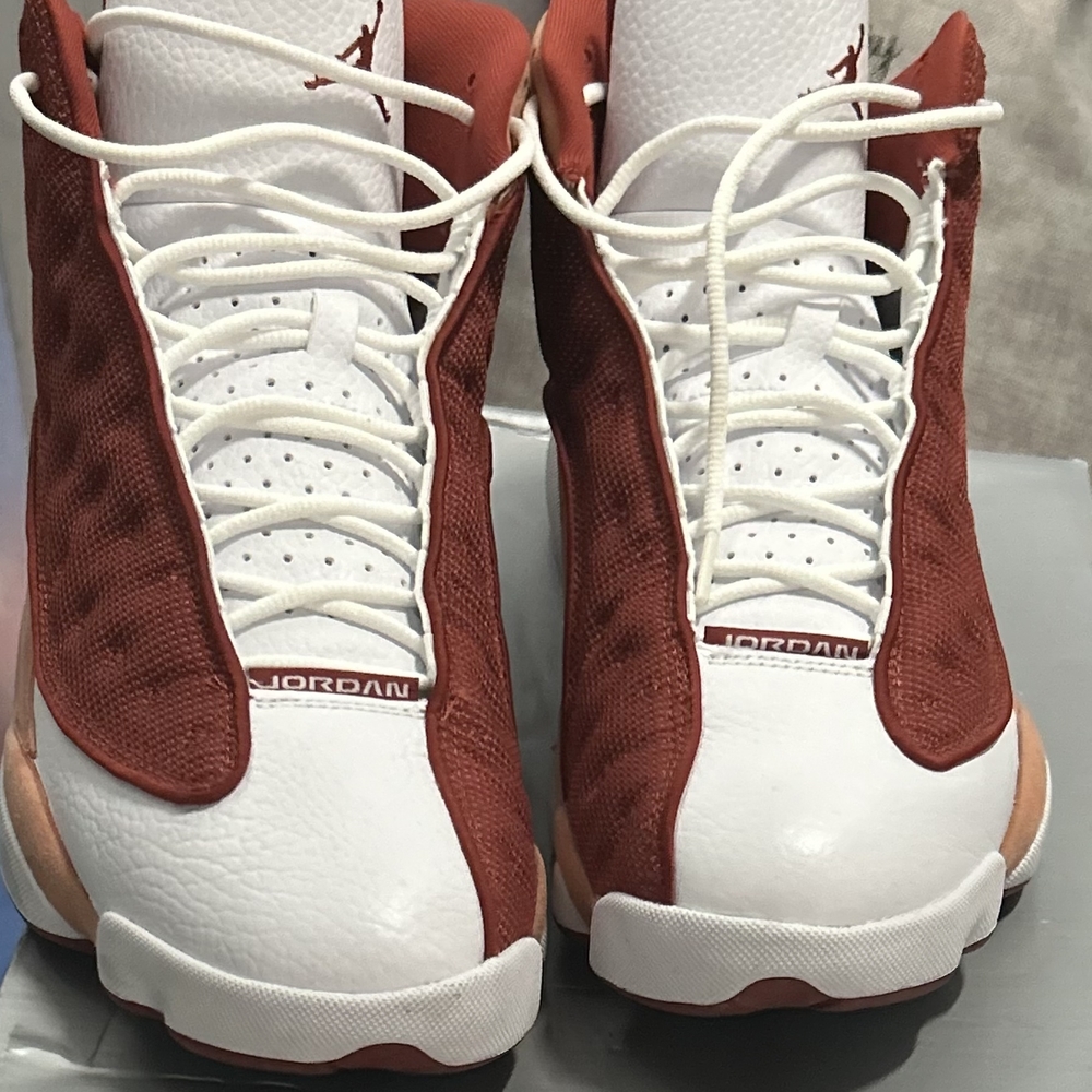 Jordan Red and White High-Top Sneakers